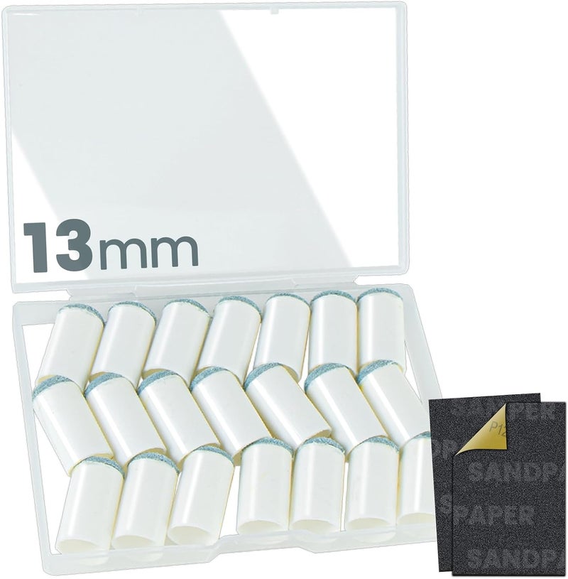 SOLROS STUDIO Billiard Pool Cue Tips - Pool Stick Tips Slip-on Tips Replacement Accessories Kit with Storage Box Leather Cue Head for Snooker Home Club Bar Game- SOLROS - Image 1
